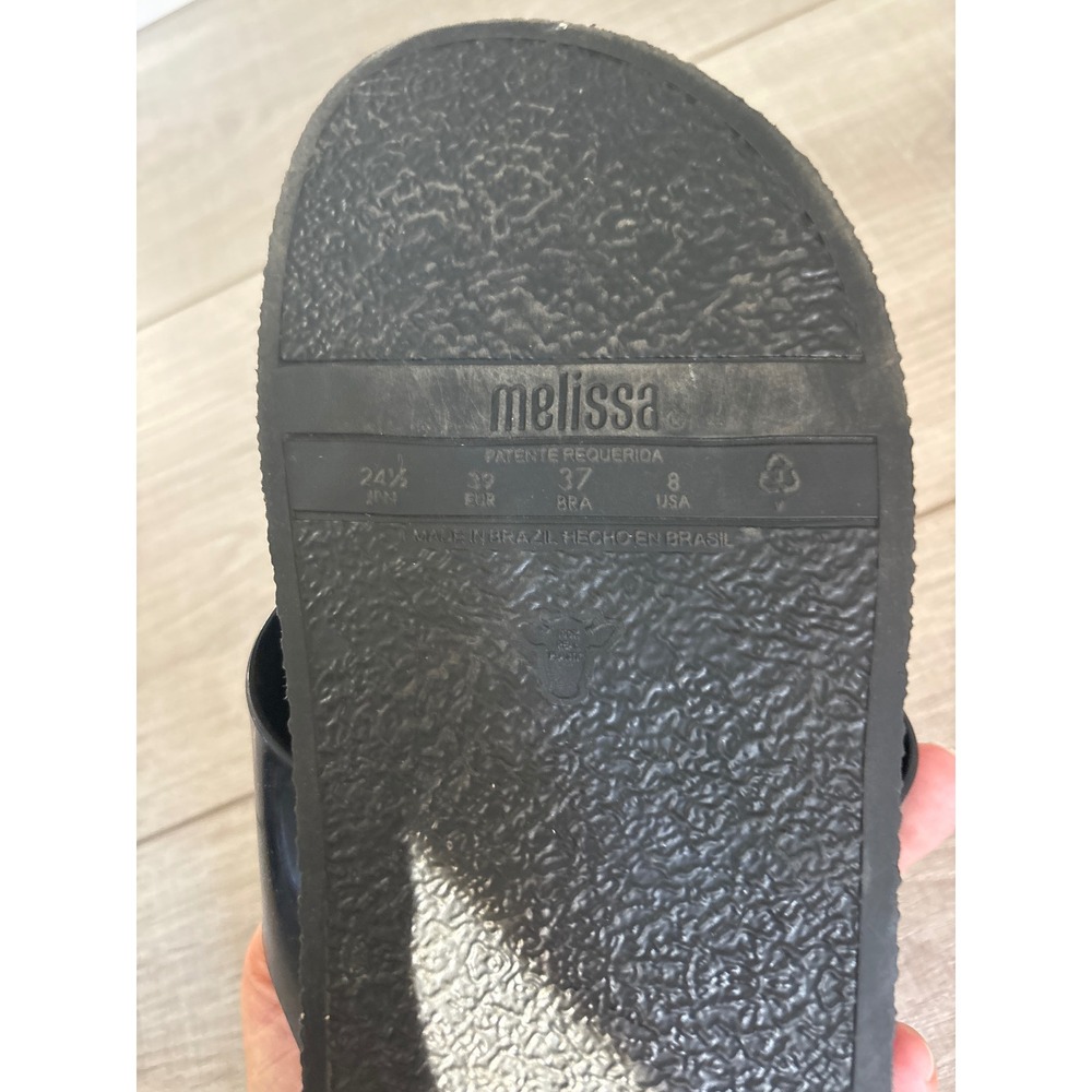 Melissa black strap sandals/ flip flops size 8 - Picture 5 of 5